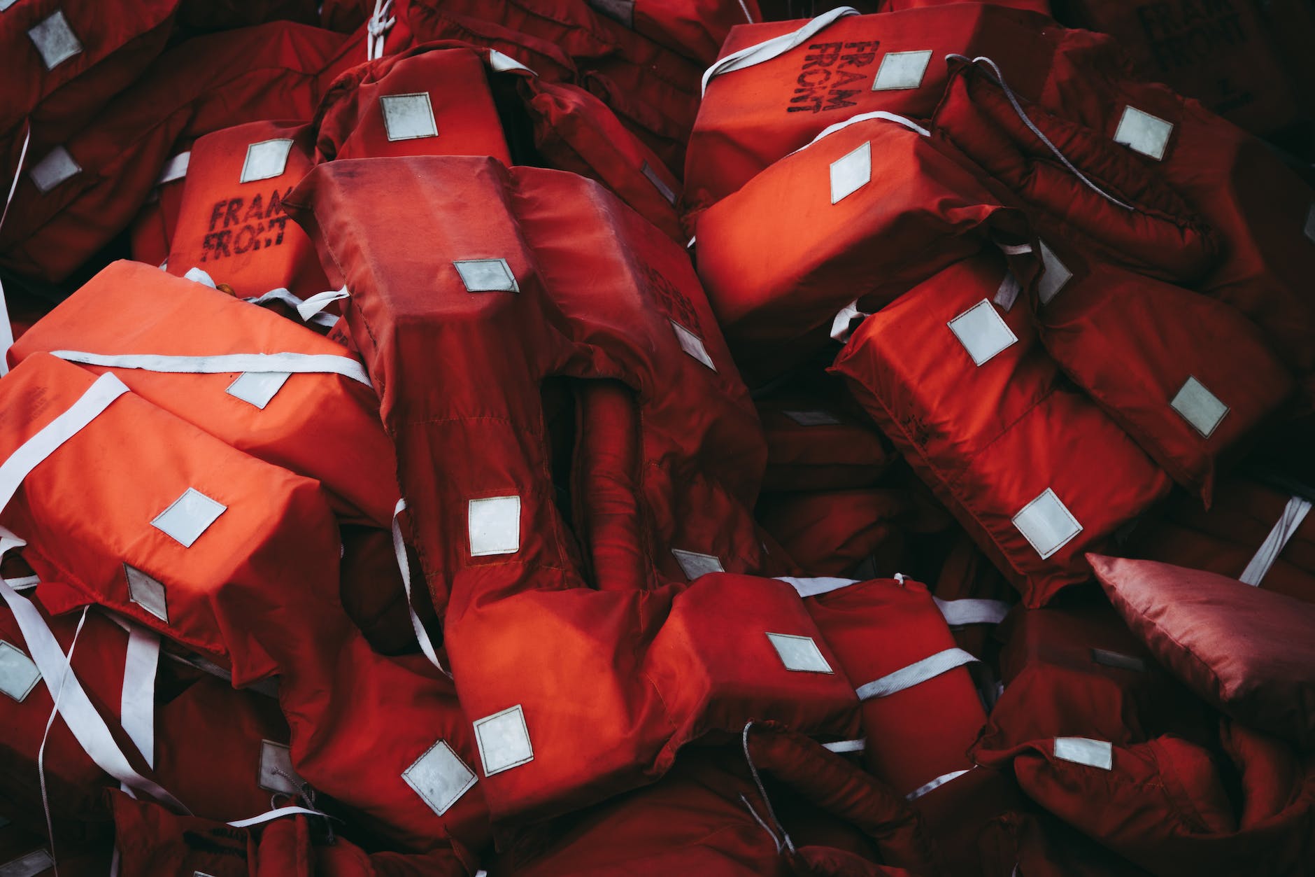 orange life jackets